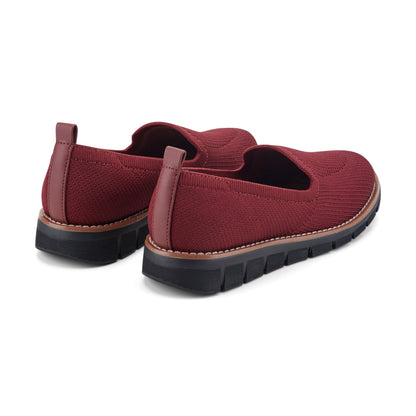 Easy Spirit Valina Casual Slip On Flats - Dark Red