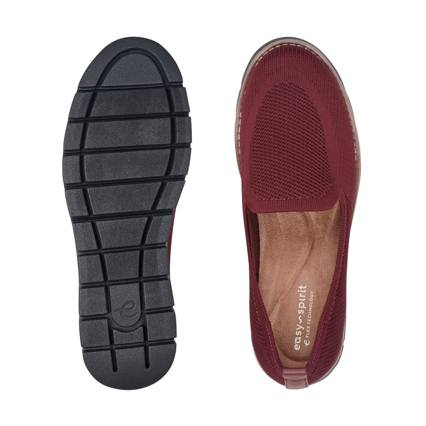 Easy Spirit Valina Casual Slip On Flats - Dark Red