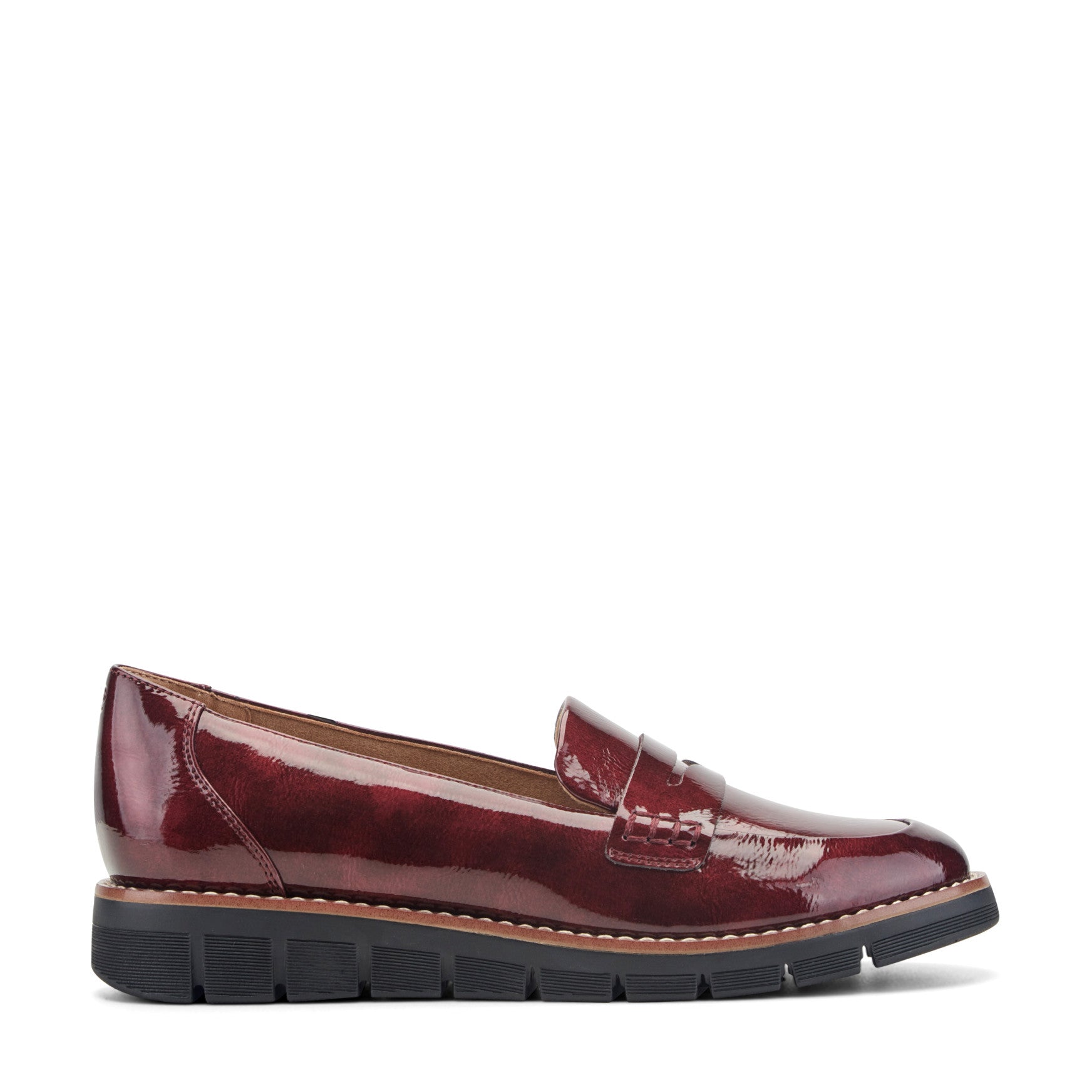 Easy Spirit Velia Casual Slip On Loafers - Burgundy Patent