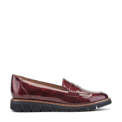 Easy Spirit Velia Casual Slip On Loafers - Burgundy Patent