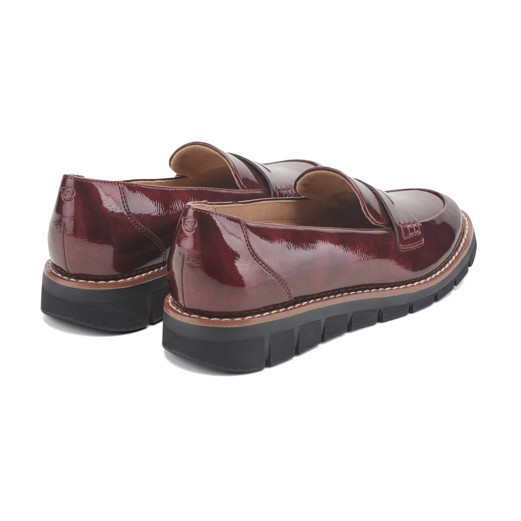 Easy Spirit Velia Casual Slip On Loafers - Burgundy Patent