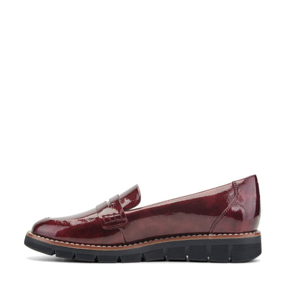 Easy Spirit Velia Casual Slip On Loafers - Burgundy Patent