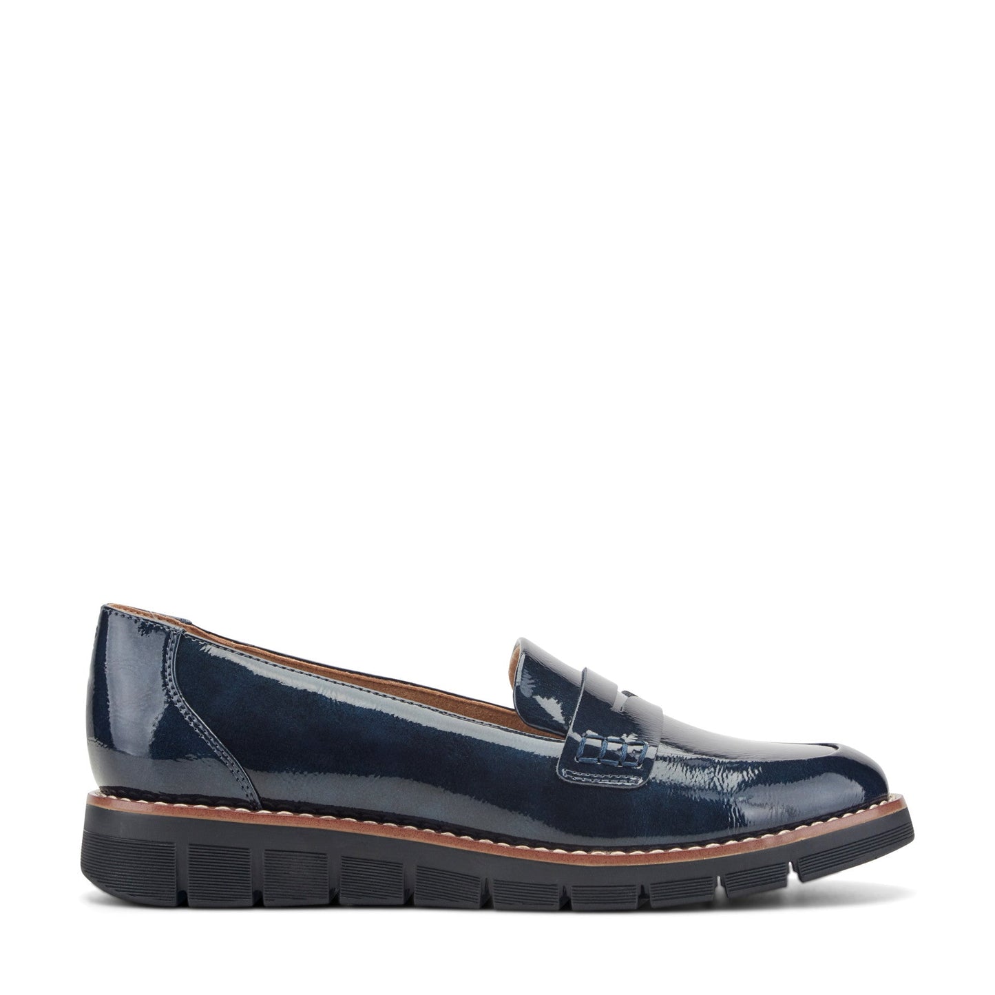 Easy Spirit Velia Casual Slip On Loafers - Navy Patent
