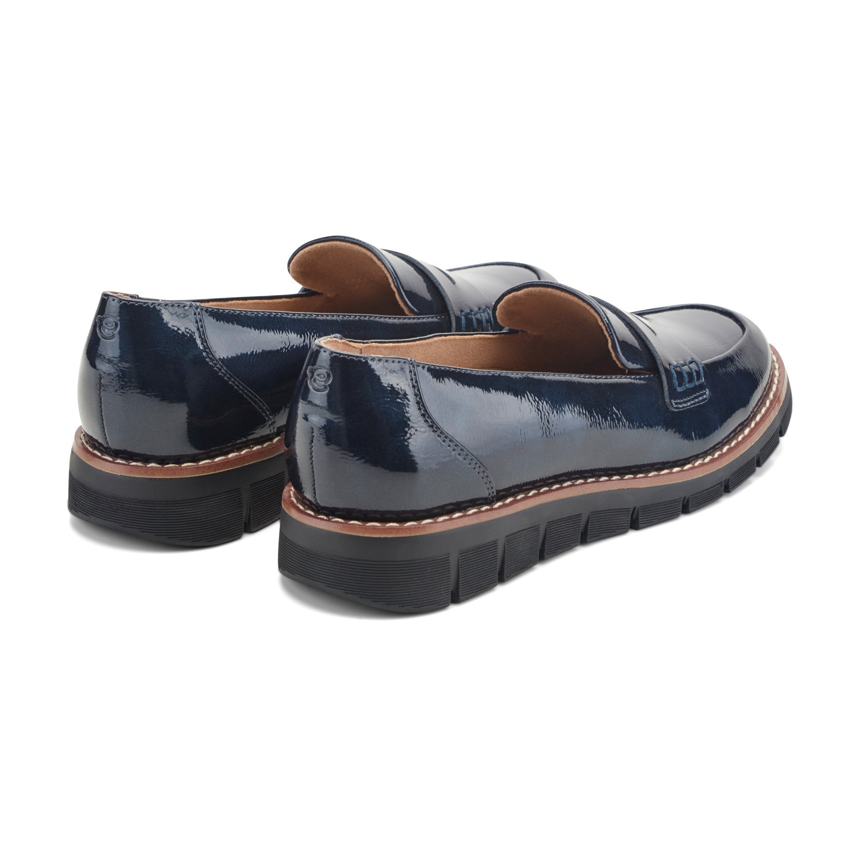 Easy Spirit Velia Casual Slip On Loafers - Navy Patent