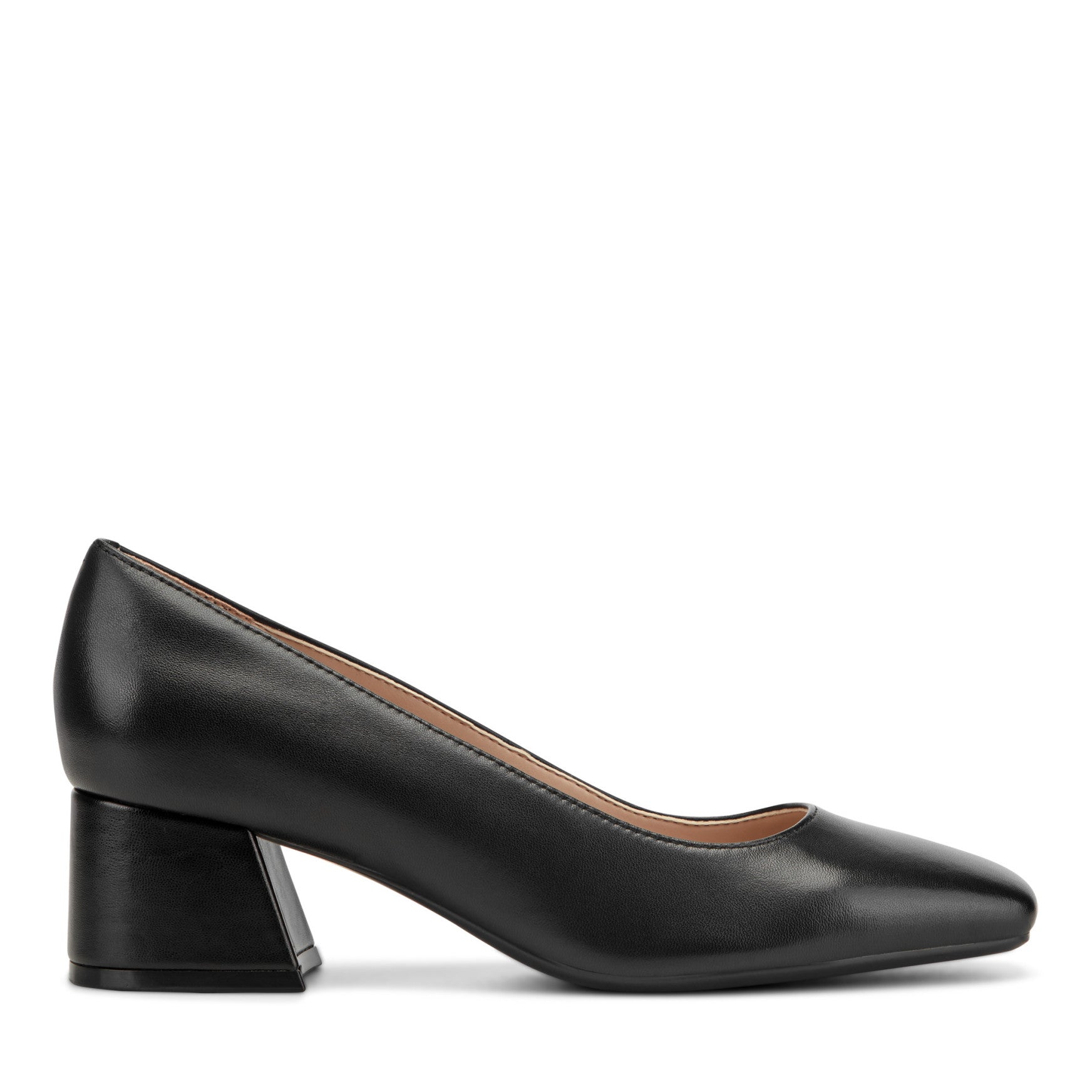 Easy Spirit Marelyn Block Heel Dress Pumps - Black Leather