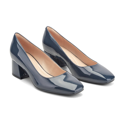 Easy Spirit Marelyn Block Heel Dress Pumps - Navy Patent