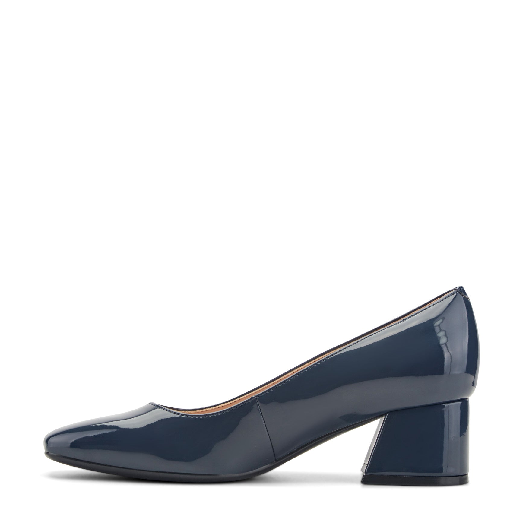 Easy Spirit Marelyn Block Heel Dress Pumps - Navy Patent