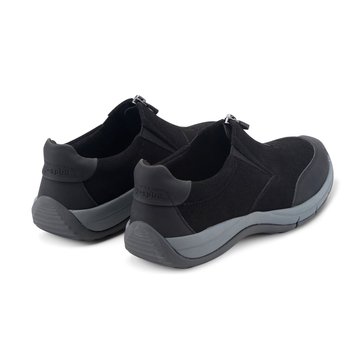 Easy Spirit Brynlee Zip Up Sneakers - Black