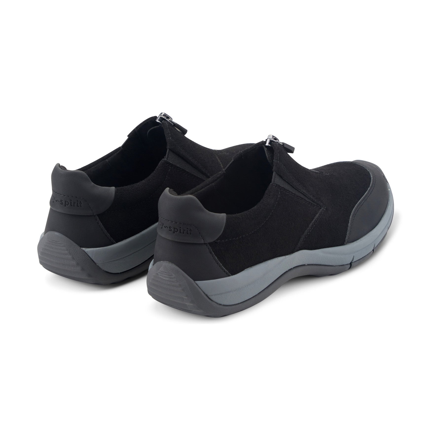 Easy Spirit Brynlee Zip Up Sneakers - Black