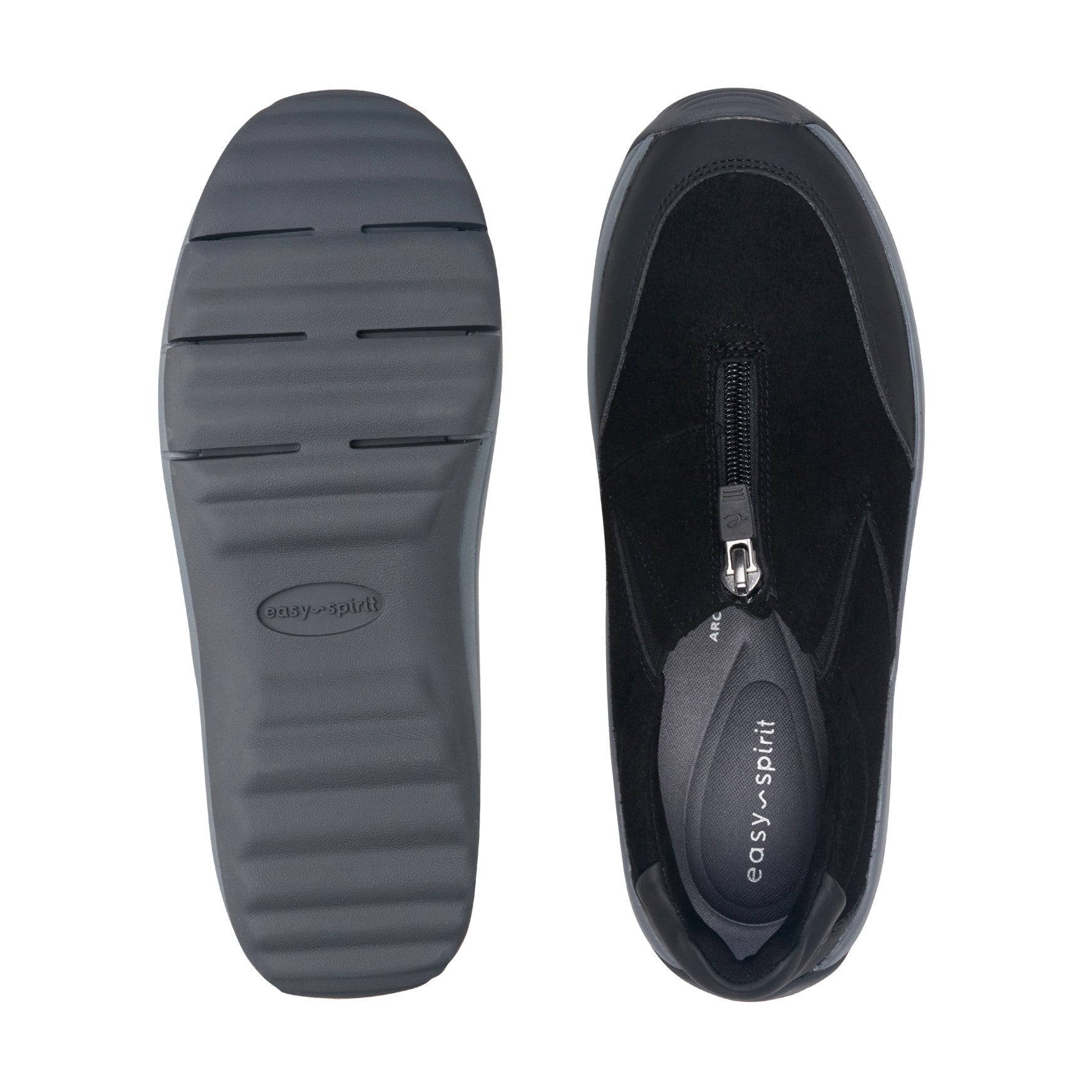 Easy Spirit Brynlee Zip Up Sneakers - Black