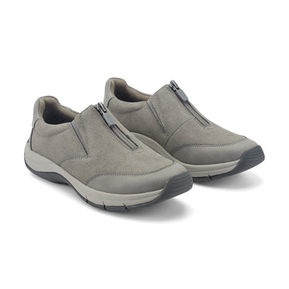 Easy Spirit Brynlee Zip Up Sneakers - Medium Grey