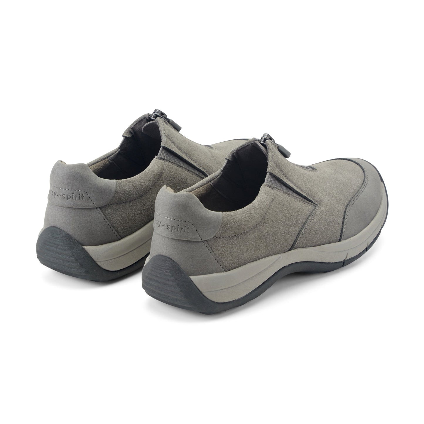 Easy Spirit Brynlee Zip Up Sneakers - Medium Grey