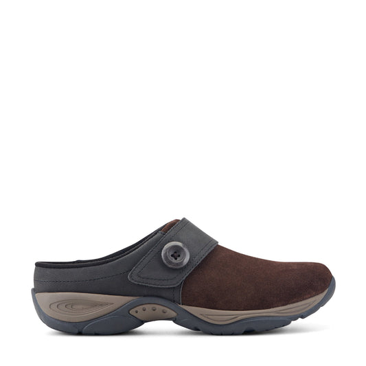 Easy Spirit Edline Slip On Casual Clogs - Dark Brown