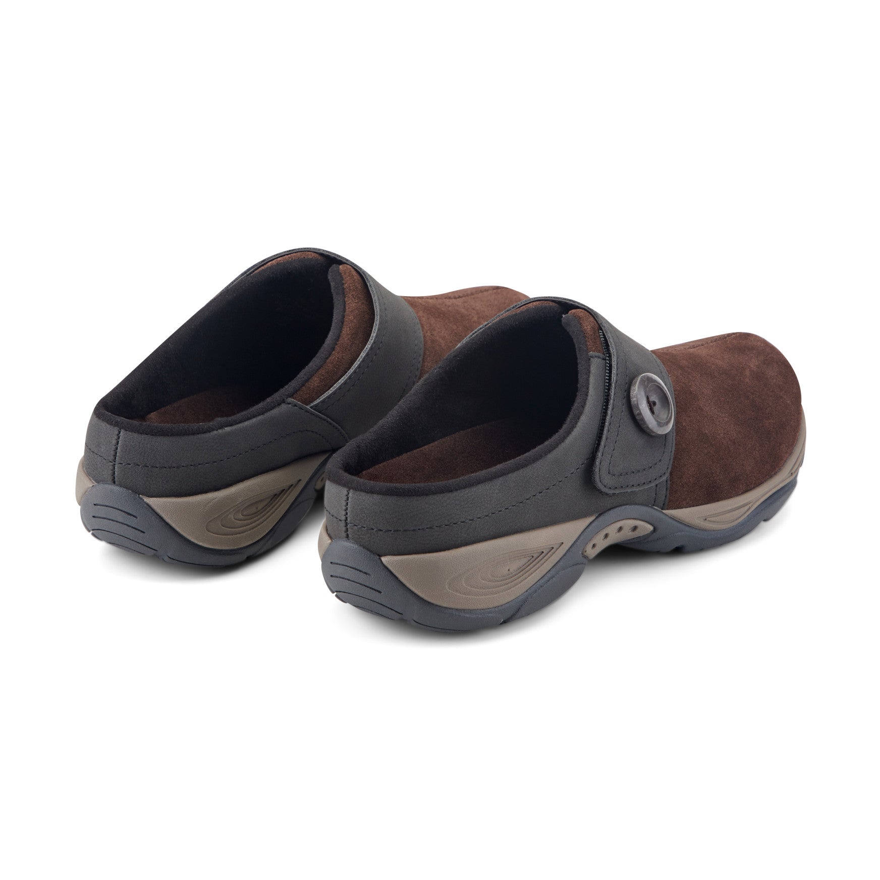 Easy Spirit Edline Slip On Casual Clogs - Dark Brown