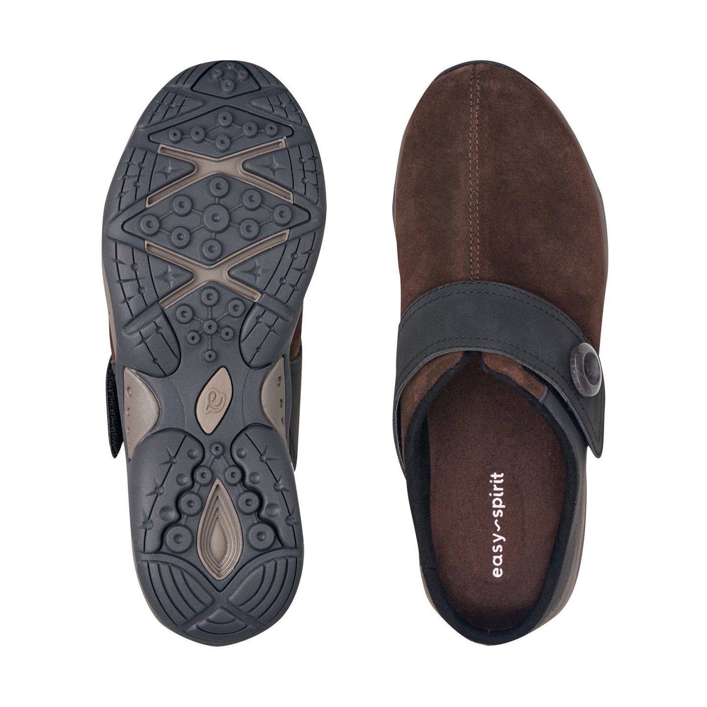 Easy Spirit Edline Slip On Casual Clogs - Dark Brown