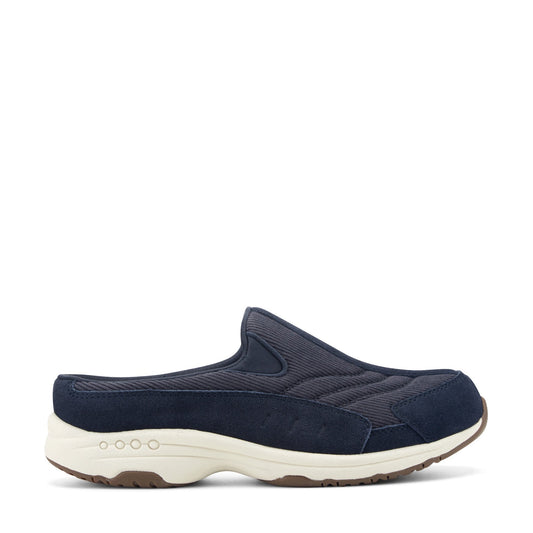 Easy Spirit Traveltime Clogs - Navy Suede/Corduroy