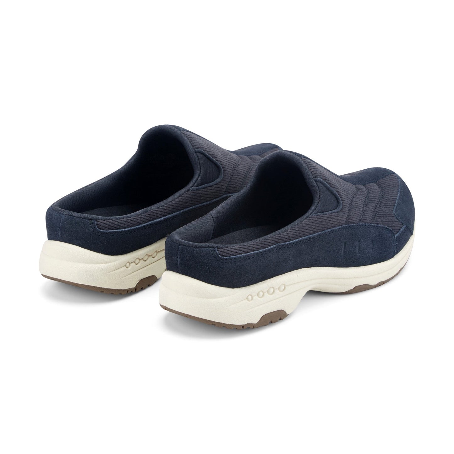 Easy Spirit Traveltime Clogs - Navy Suede/Corduroy