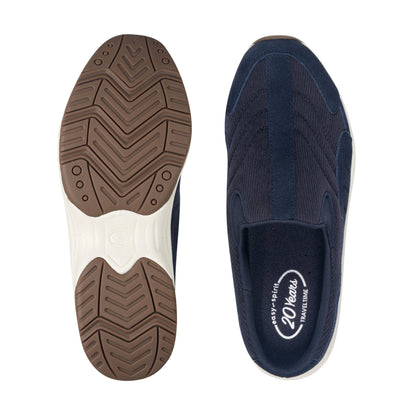 Easy Spirit Traveltime Clogs - Navy Suede/Corduroy
