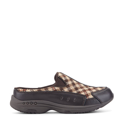 Easy Spirit Traveltime Clogs - Dark Brown Plaid Multi