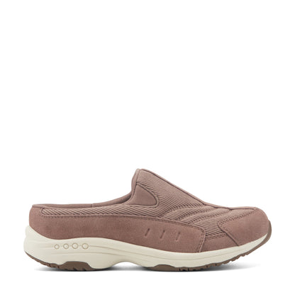 Easy Spirit Traveltime Clogs - Taupe Suede/Corduroy