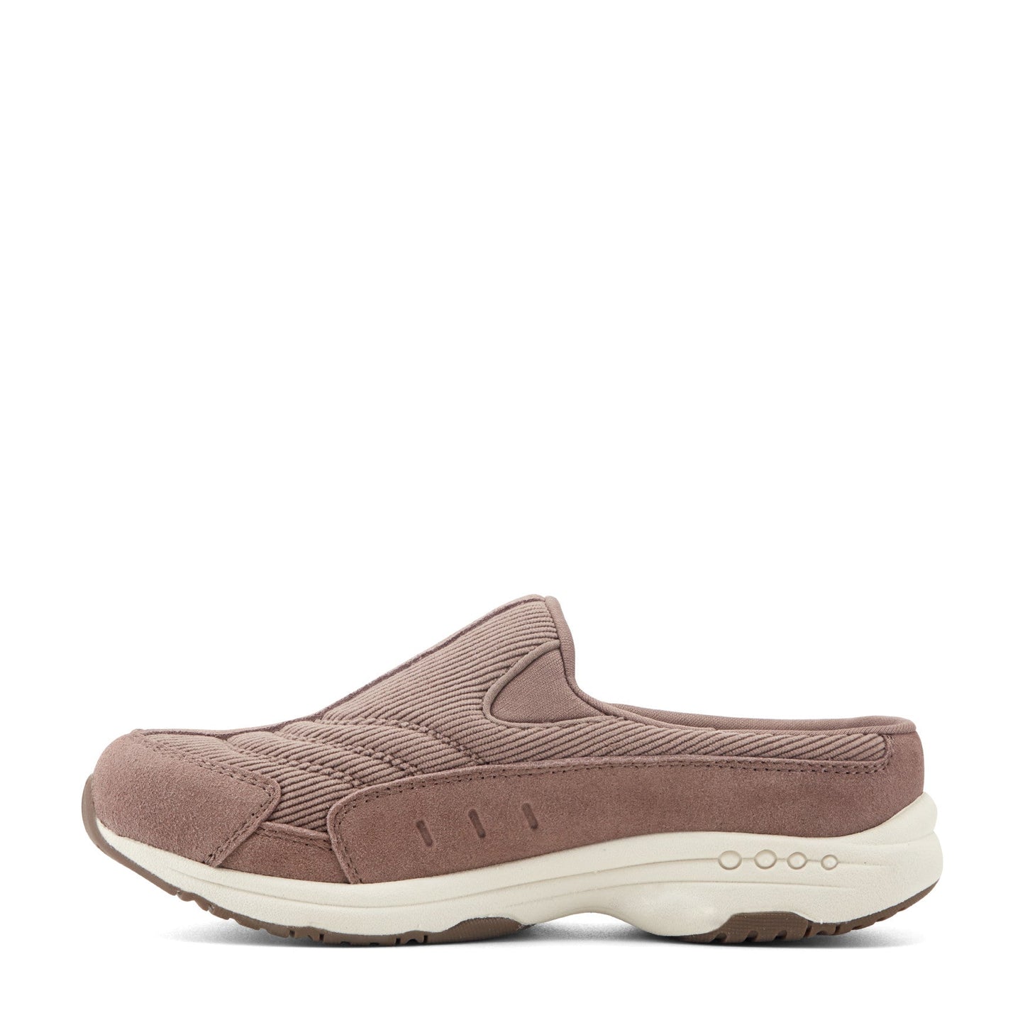 Easy Spirit Traveltime Clogs - Taupe Suede/Corduroy