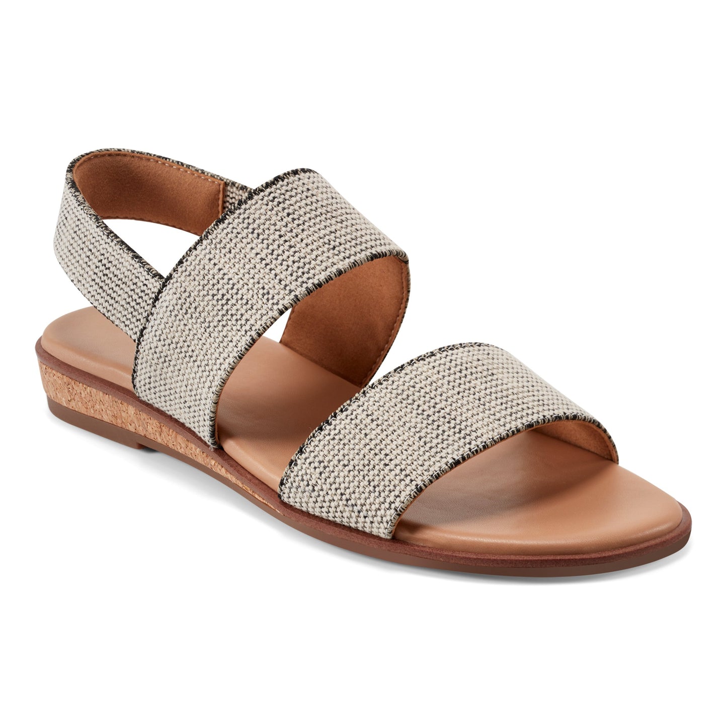 Easy Spirit Lana Flat Sandals - Light Natural