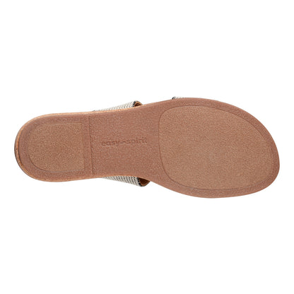 Easy Spirit Lana Flat Sandals - Light Natural