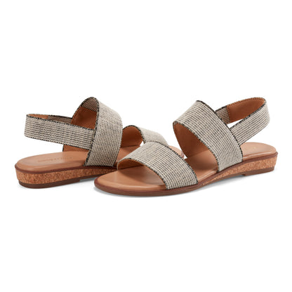 Easy Spirit Lana Flat Sandals - Light Natural