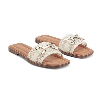 Easy Spirit Vana Horsebit Slip On Sandals - Light Natural/Raffia