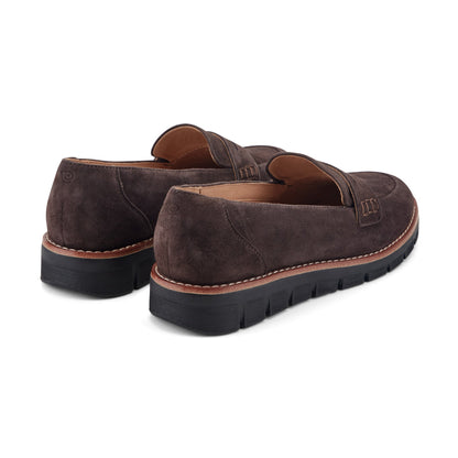 Easy Spirit Velia Casual Slip On Loafers - Dark Brown Suede