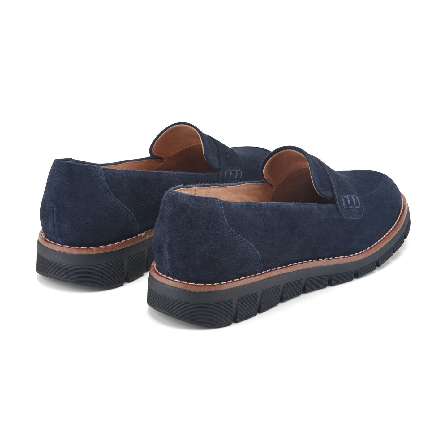 Easy Spirit Velia Casual Slip On Loafers - Navy Suede