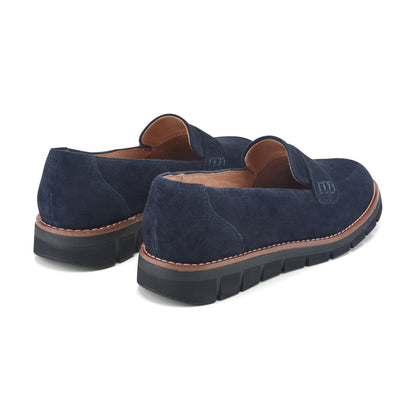Easy Spirit Velia Casual Slip On Loafers - Navy Suede