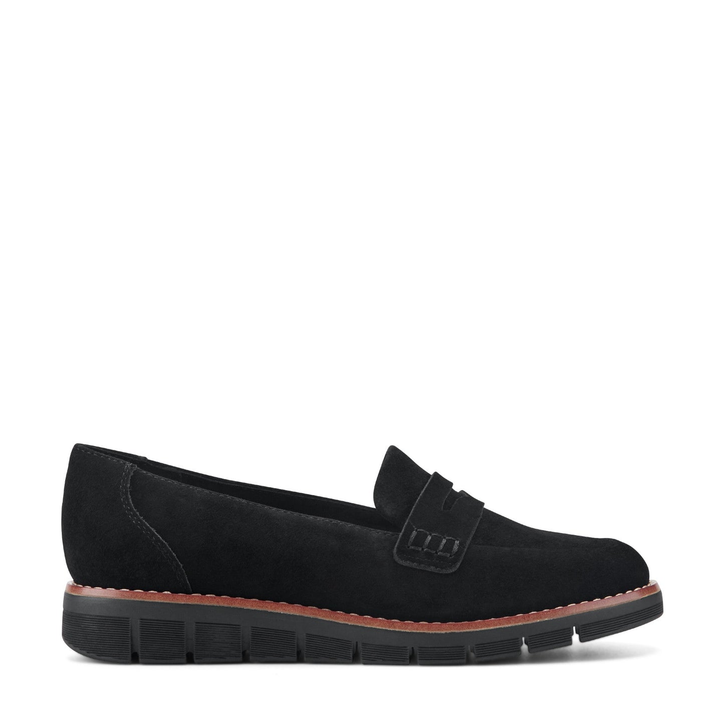 Easy Spirit Velia Casual Slip On Loafers - Black Suede
