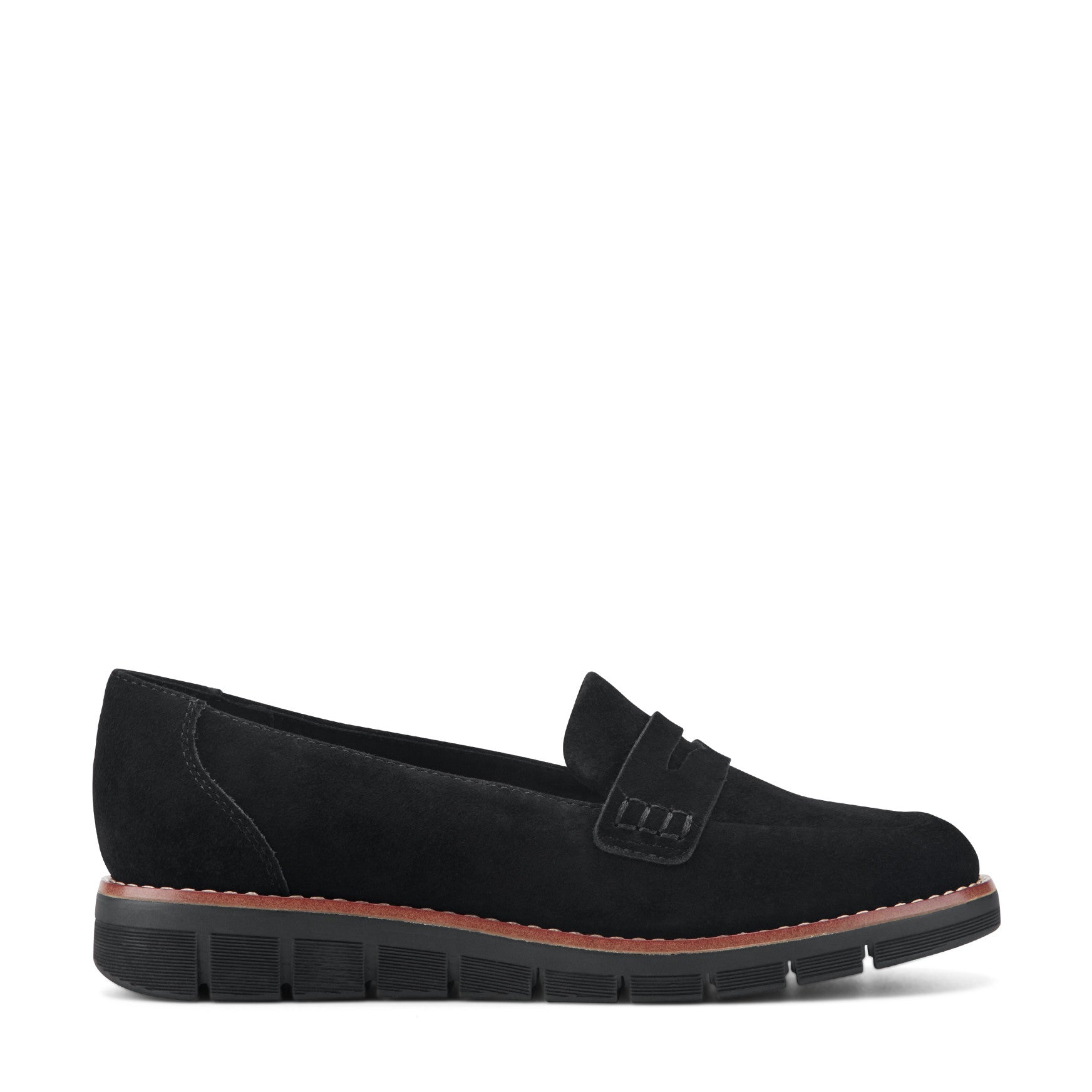 Easy Spirit Velia Casual Slip On Loafers - Black Suede