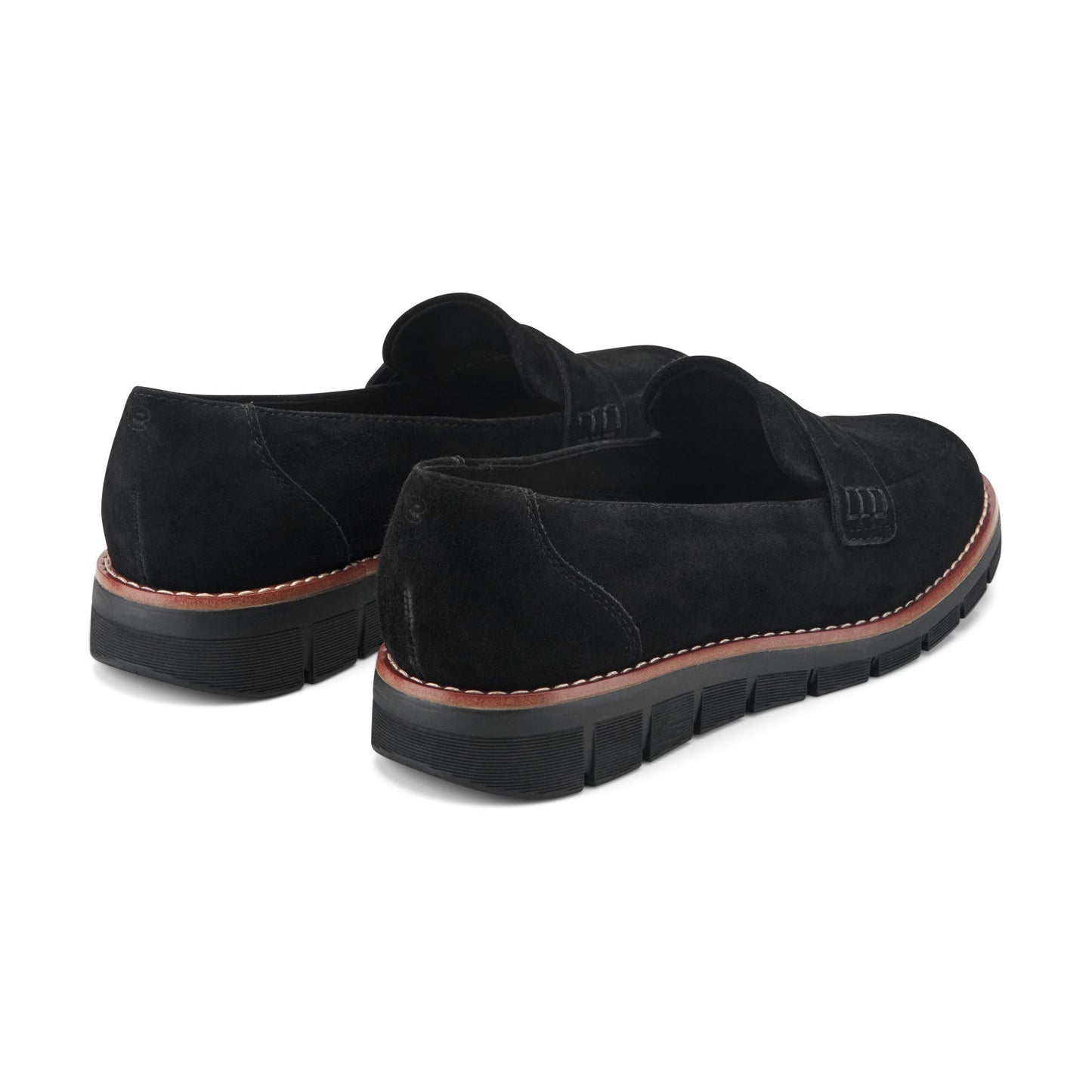 Easy Spirit Velia Casual Slip On Loafers - Black Suede