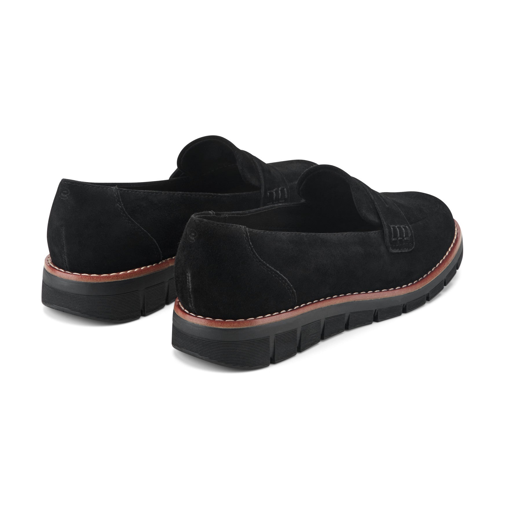 Easy Spirit Velia Casual Slip On Loafers - Black Suede