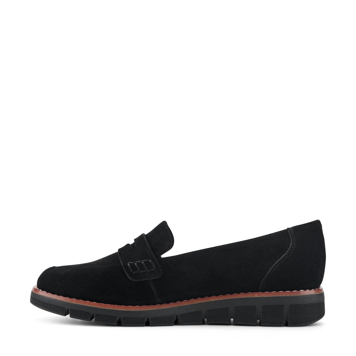 Easy Spirit Velia Casual Slip On Loafers - Black Suede
