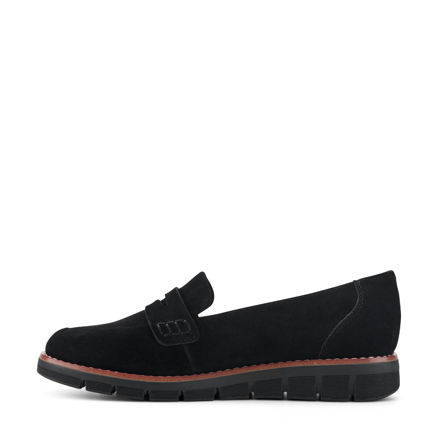 Easy Spirit Velia Casual Slip On Loafers - Black Suede