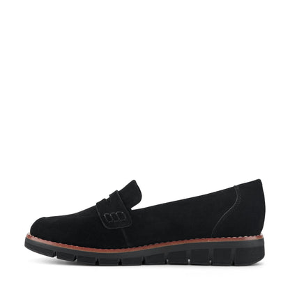 Easy Spirit Velia Casual Slip On Loafers - Black Suede