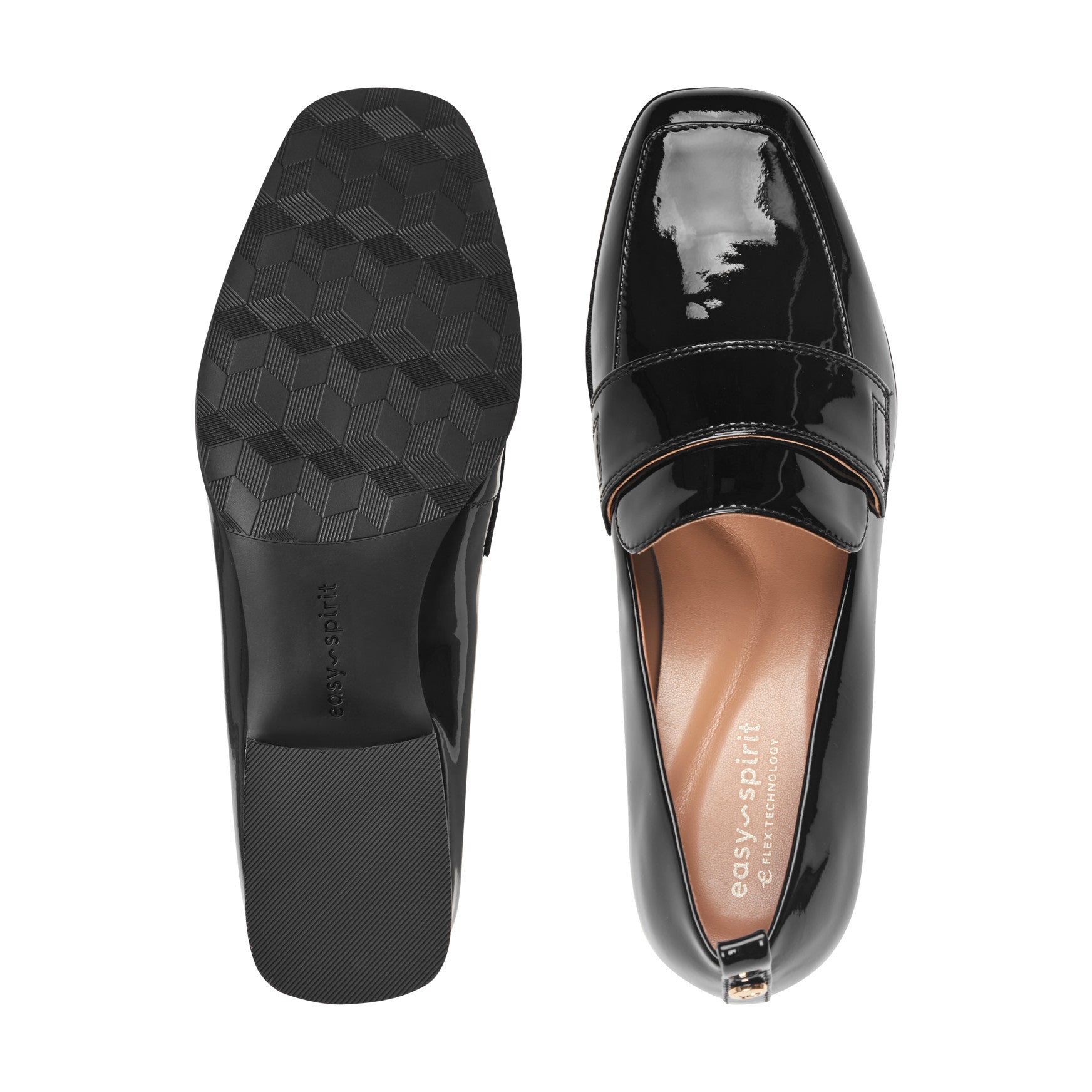 Easy Spirit Darlene Dress Loafers - Black Patent Leather