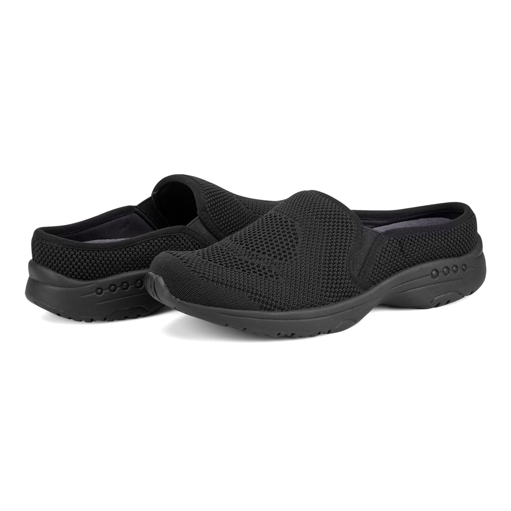 Easy Spirit Takeknit Eco Clogs - Black/Black