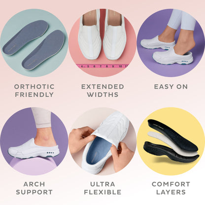 Easy Spirit Traveltime Clogs - Medium Natural Leather