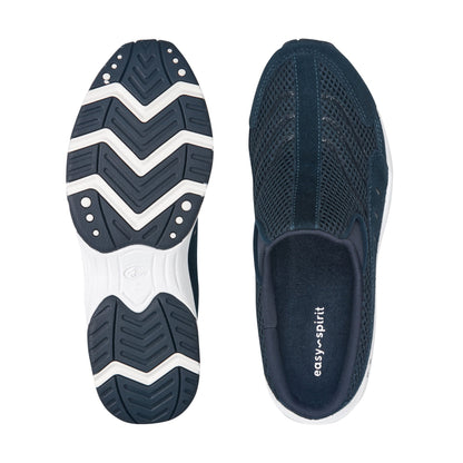 Easy Spirit Traveltime Classic Clogs - Navy Suede Mesh