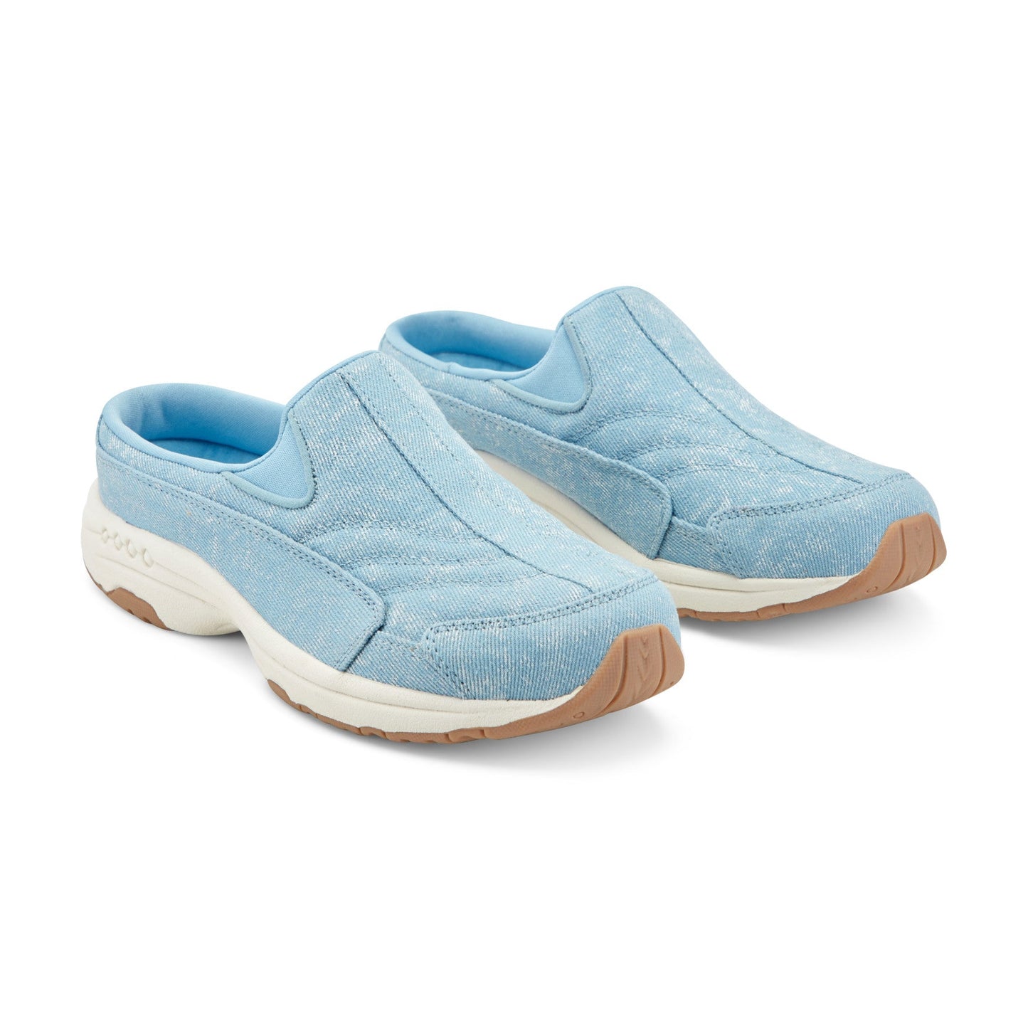 Easy Spirit Traveltime Clogs - Light Blue Denim