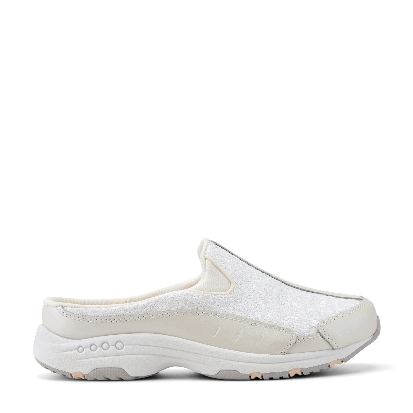 Easy Spirit Traveltime Clogs - White Sparkle