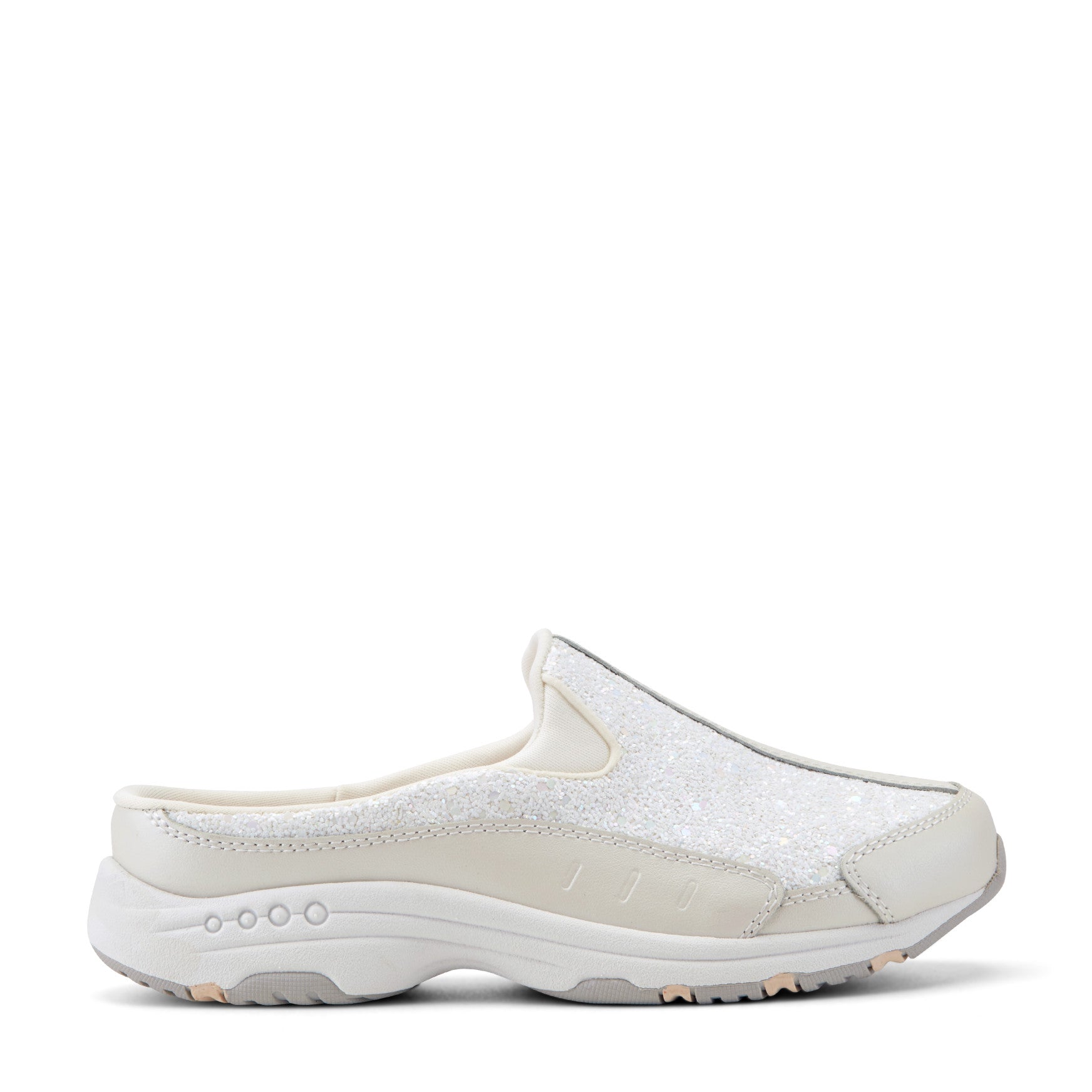 Easy Spirit Traveltime Clogs - White Sparkle