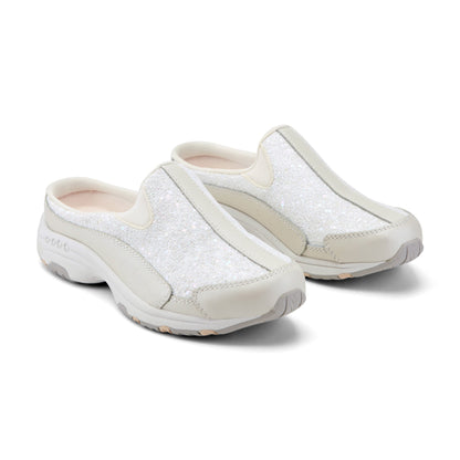 Easy Spirit Traveltime Clogs - White Sparkle