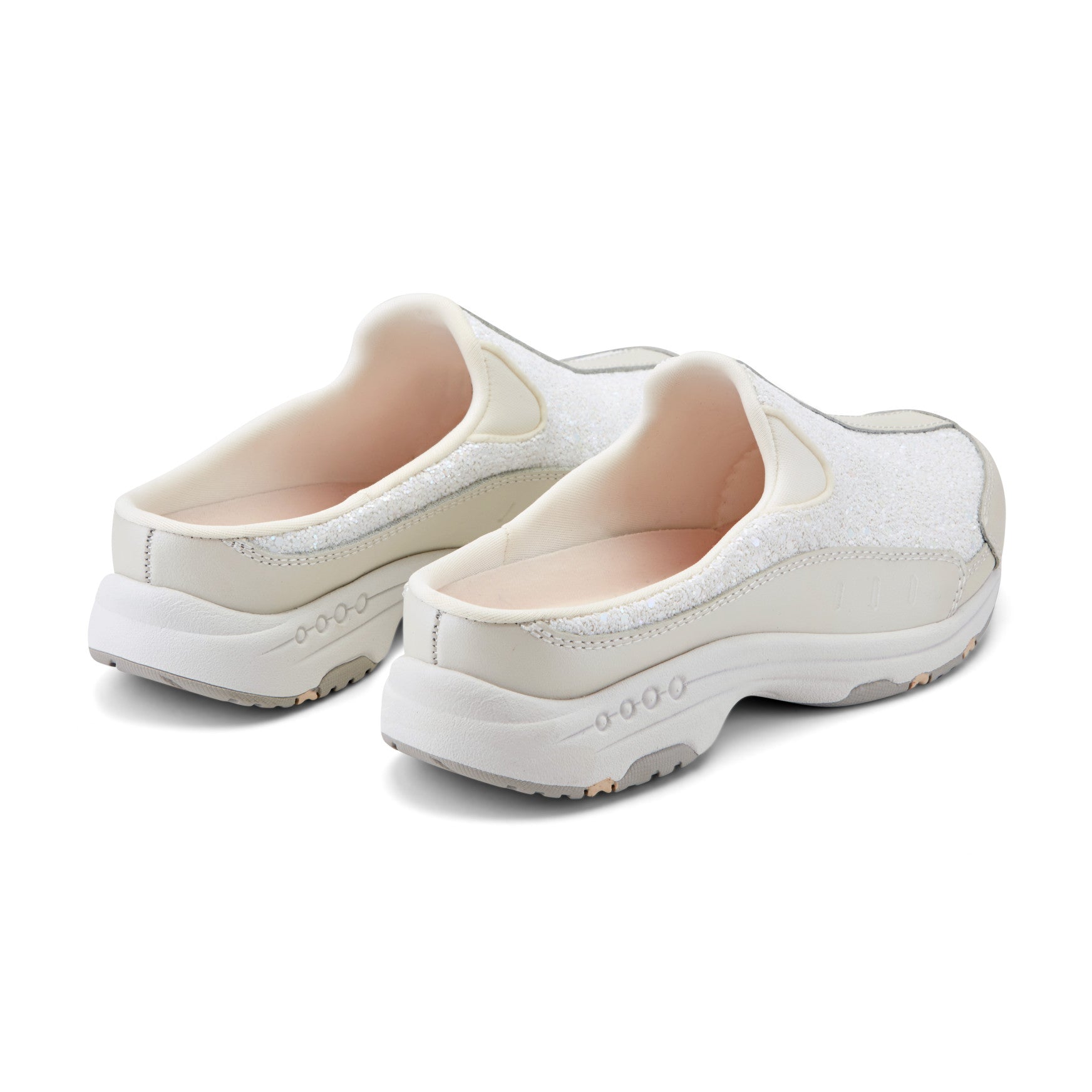 Easy Spirit Traveltime Clogs - White Sparkle