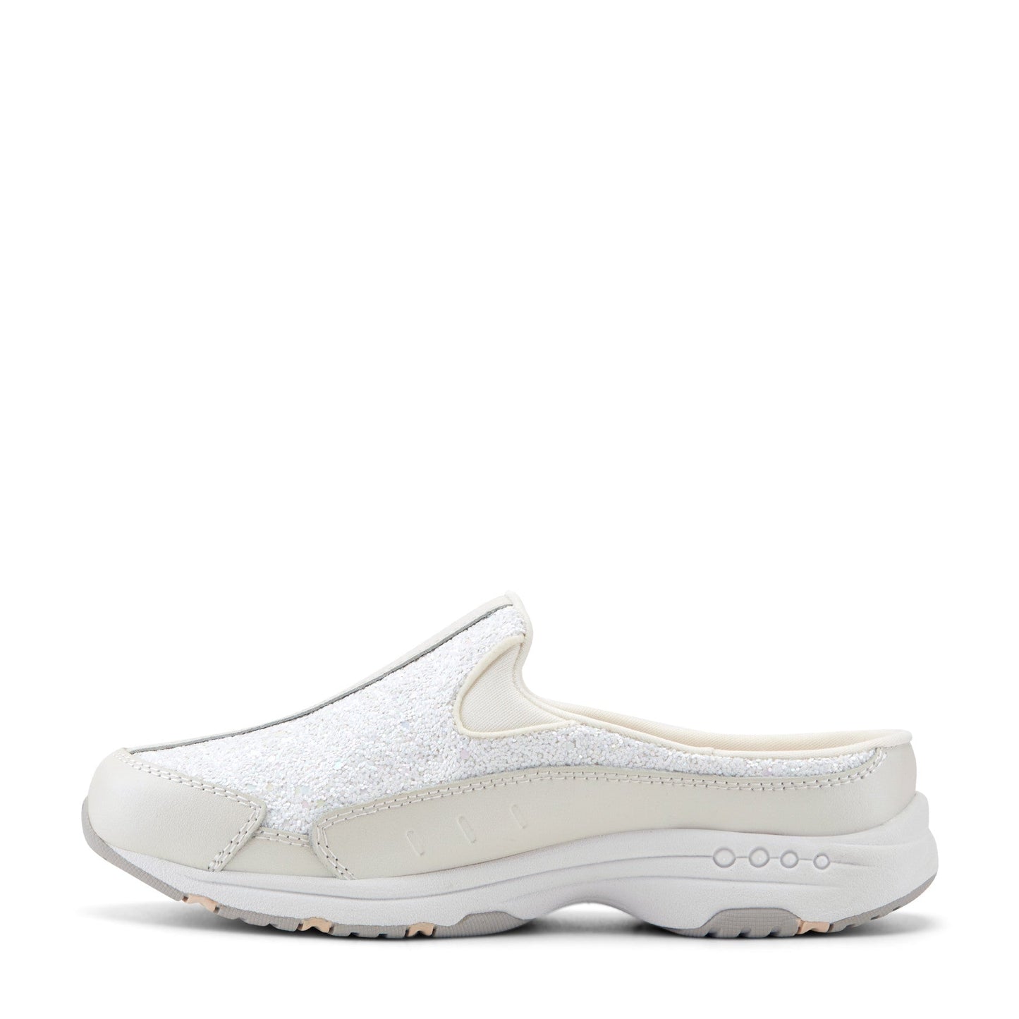 Easy Spirit Traveltime Clogs - White Sparkle