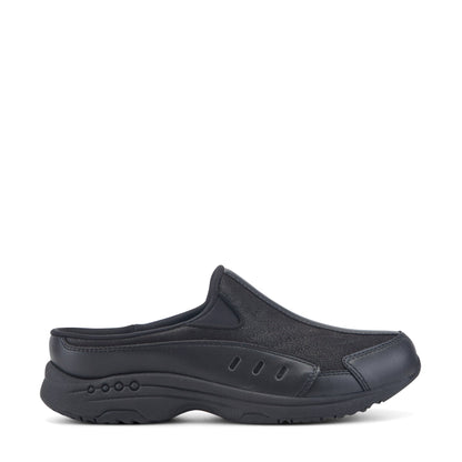 Easy Spirit Traveltime Leather Clogs - Black Leather